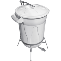 Cesto de Lixo com Pedal Galvanizado 100 Litros