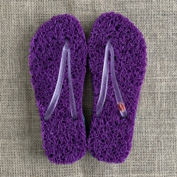 Chinelo Anti Stress Roxo com Amortecedor Azul Claro