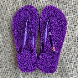 Chinelo Anti Stress Roxo com Amortecedor Preto