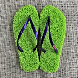 Chinelo Anti Stress Verde Claro com Roxo