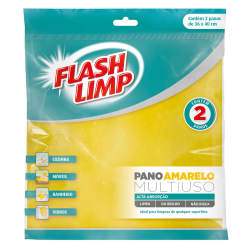 Pano Amarelo Multiuso Flash Limp