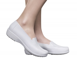 Sapato Social de Segurança Feminino Sticky Shoes Branco